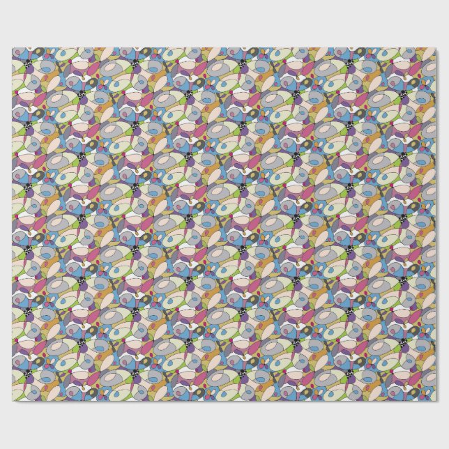 Abstract Pastel Wrapping Paper (Flat)