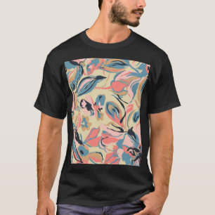 Abstract patchwork: geometric floral cream. T-Shirt