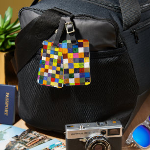 Abstract Patchwork Luggage Tag