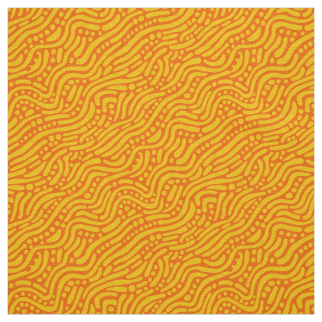 Abstract Pattern 110523 - Amber and Orange Fabric (Swatch)