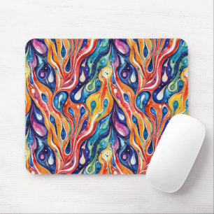 Abstract pattern 1196 with fluid art - Mouse Pad