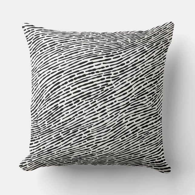 Abstract Pattern 140523 - Black and White Cushion (Front)