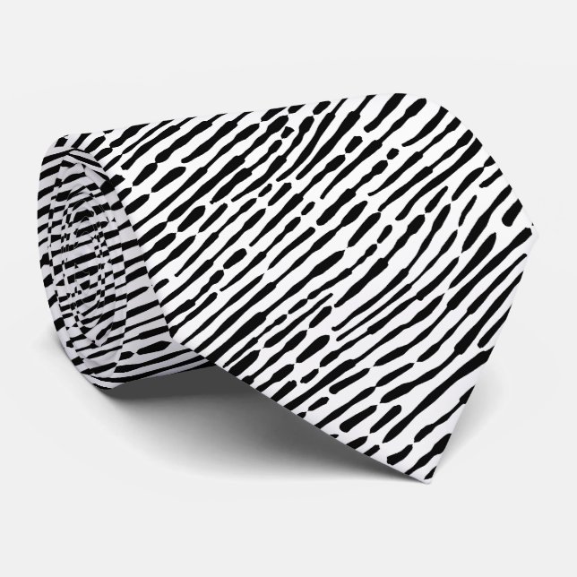 Abstract Pattern 140523 - Black and White Tie (Rolled)