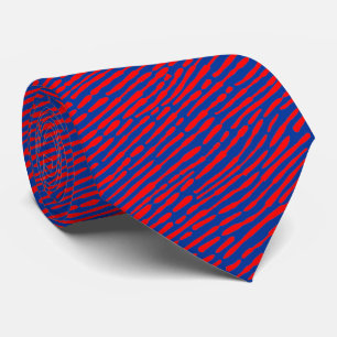 Abstract Pattern 140523 - Red and Navy Blue Tie