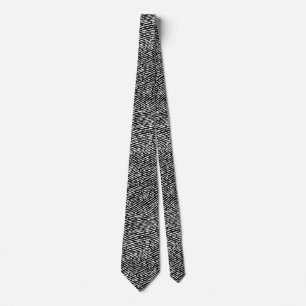 Abstract Pattern 140523 - White on Black Tie