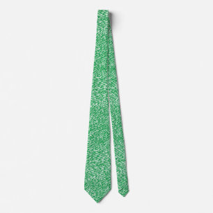 Abstract Pattern 140523 - White on Kelly Green Tie