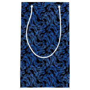 Abstract pattern 2 tones Blue.b Black BG Small Gift Bag