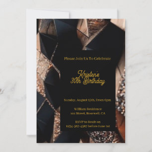 Abstract Pattern 30th Birthday Invitation