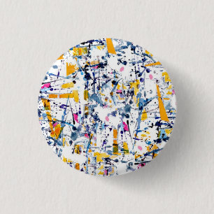 Abstract pattern 3 cm round badge