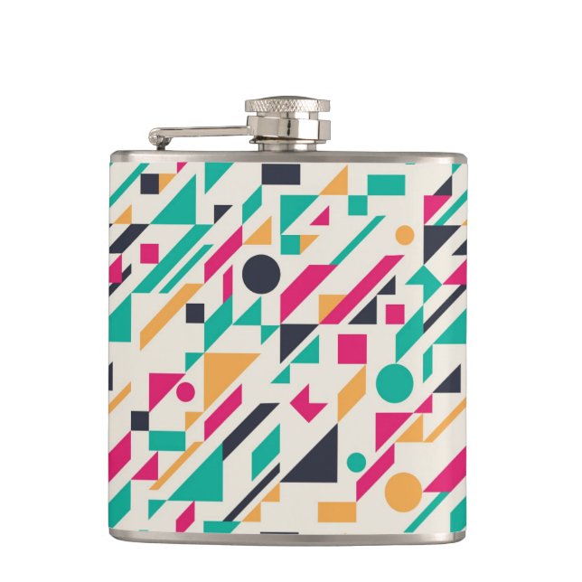 Abstract pattern 3 hip flask (Front)