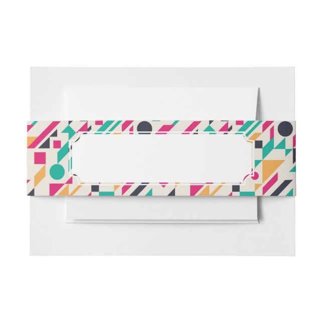 Abstract pattern 3 invitation belly band (Front Example)