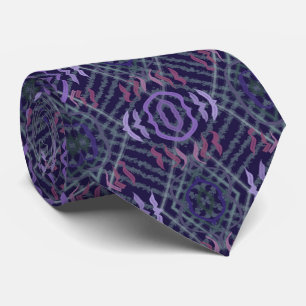 Abstract Pattern Art Of Watercolor Brushstrokes Tie