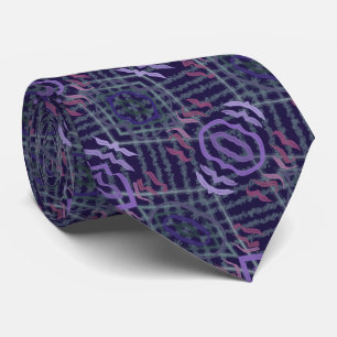 Abstract Pattern Art Of Watercolor Brushstrokes Tie