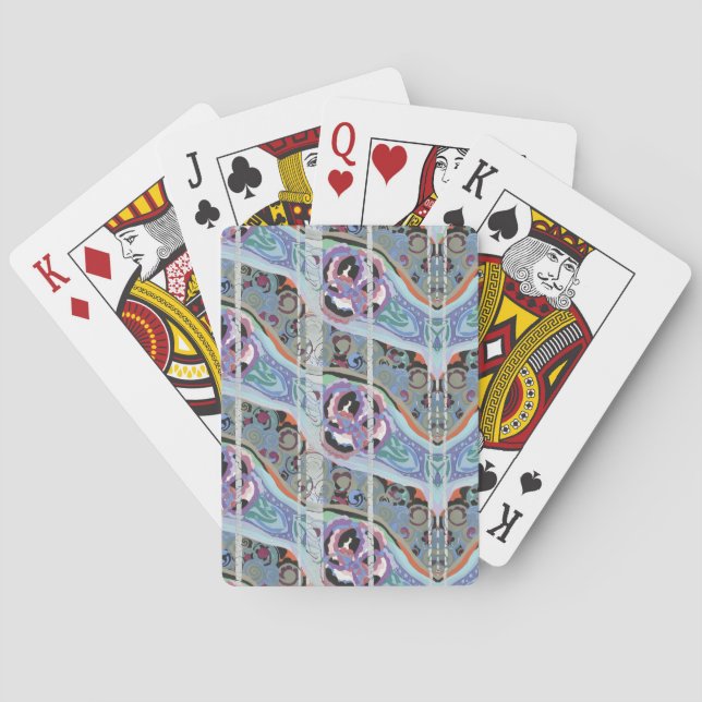 Abstract pattern background, seamless illustration playing cards (Back)
