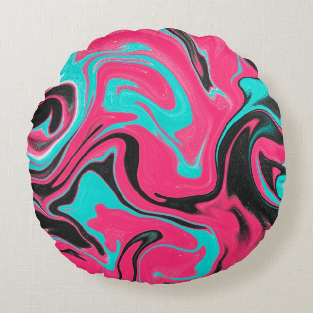 Abstract pattern background with gradient texturea round cushion (Front)
