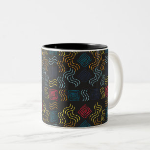 Abstract Pattern Best gift for abstract art lover Two-Tone Coffee Mug