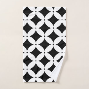 Abstract  pattern - black and white. hand towel