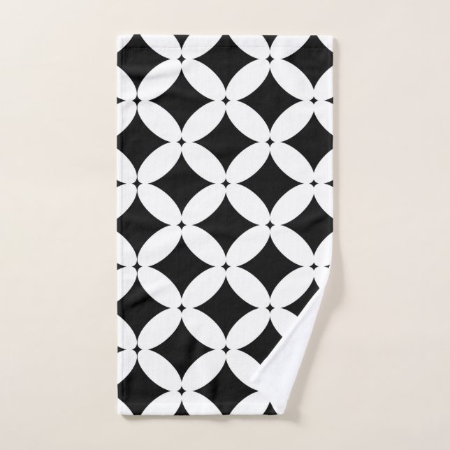 Abstract  pattern - black and white. hand towel (Hand Towel)