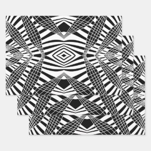 Abstract pattern - black and white. wrapping paper sheet