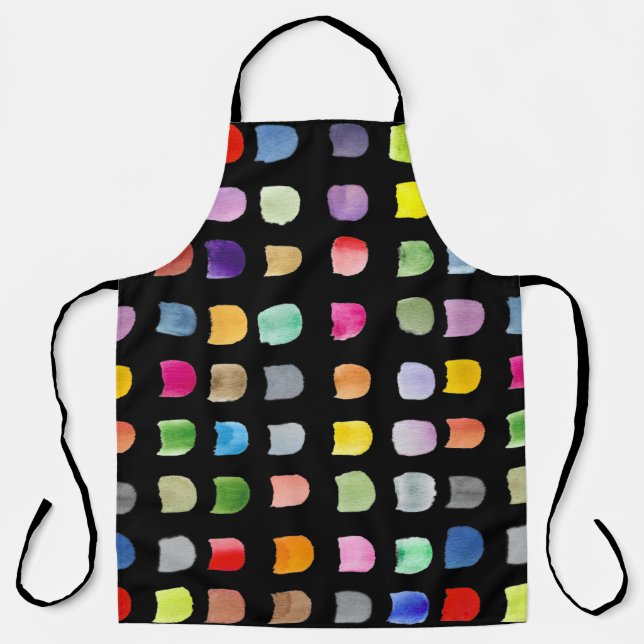Abstract Pattern Black Apron (Front)