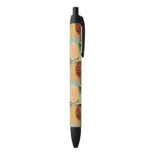 Abstract pattern black ink pen