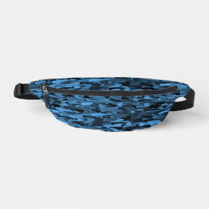 Abstract Pattern Blue Black Fanny Pack