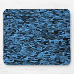 Abstract Pattern Blue Black Mouse Pad