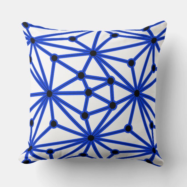 Abstract pattern - blue cushion (Front)