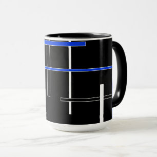 Abstract pattern - blue mug