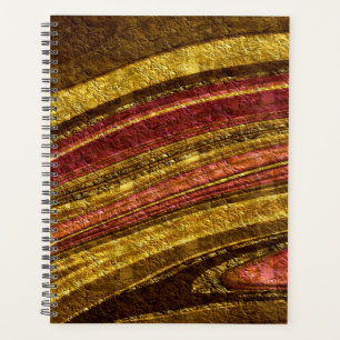 Abstract pattern ,brown and yellow planner