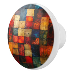 Abstract Pattern Ceramic Knob