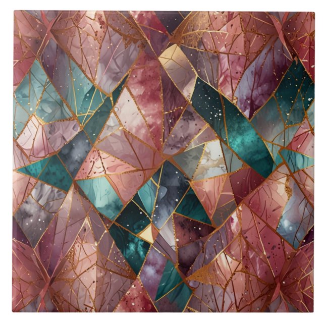 Abstract pattern Ceramic Tile (Front)