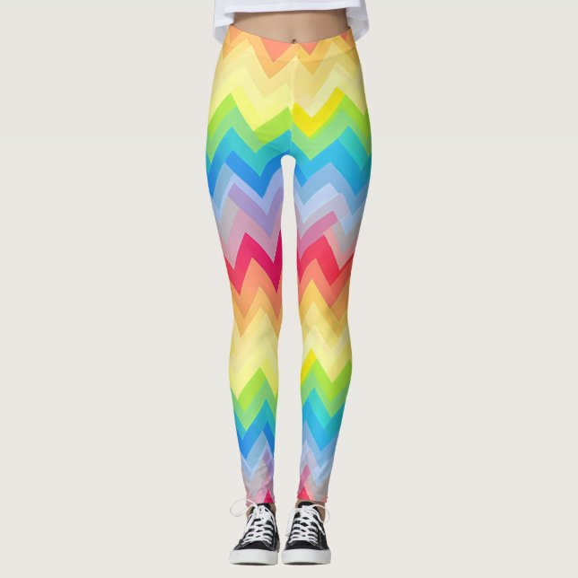 Abstract Pattern Cheerful Colours Leggings (Front)