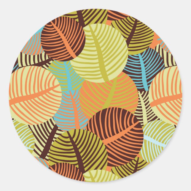 Abstract pattern classic round sticker (Front)