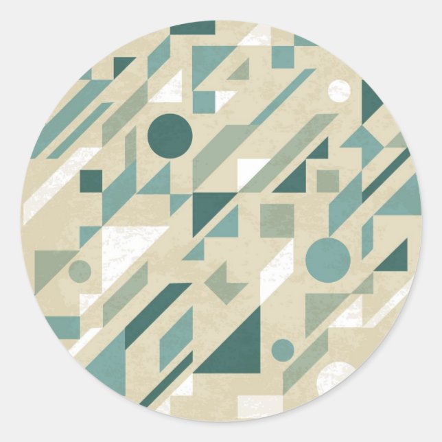 Abstract pattern classic round sticker (Front)
