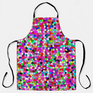 abstract pattern, coloured mosaic wallpaper, geome apron