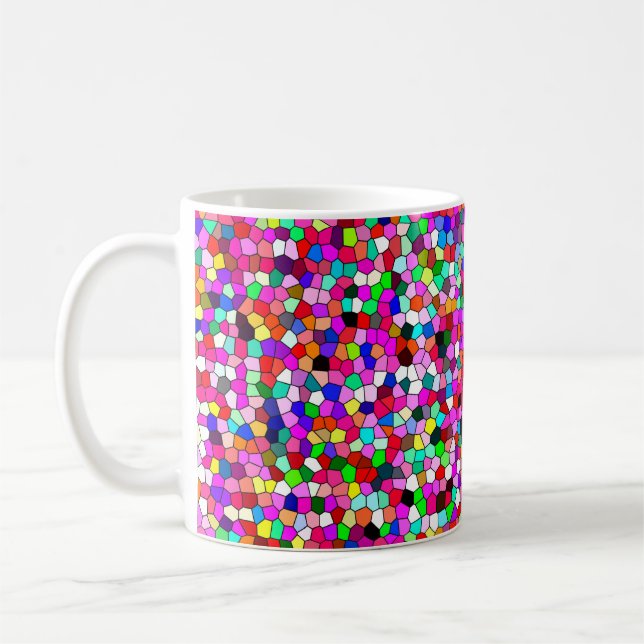 abstract pattern, coloured mosaic wallpaper, geome coffee mug (Left)