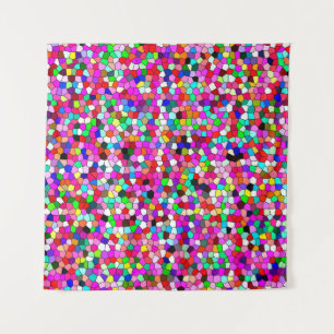 abstract pattern, coloured mosaic wallpaper, geome tapestry