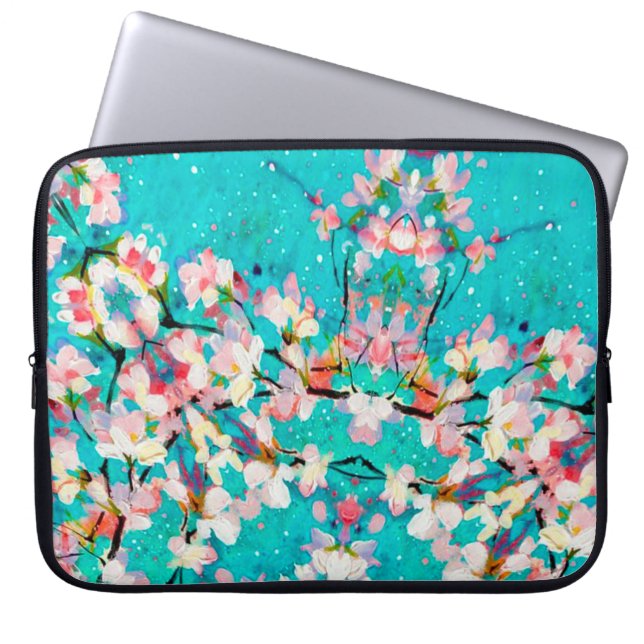 Abstract pattern colourful background laptop sleeve (Front)