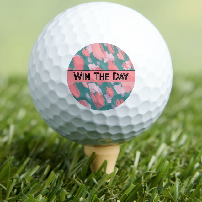 Abstract Pattern Colourful Golf Balls (Abstract Motivational Colorful Golf Balls)