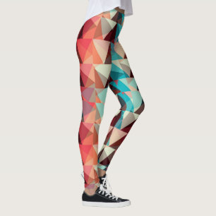 Abstract pattern   Colourful Triangle shapes Leggings