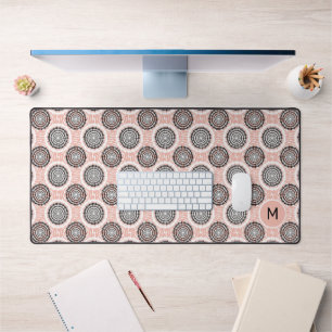 Abstract Pattern Custom Monogram Desk Mat