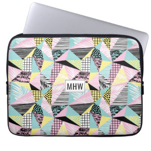 Abstract Pattern custom monogram laptop sleeves