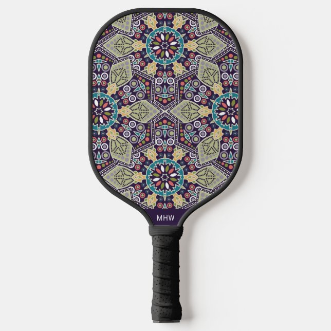 Abstract Pattern custom monogram Pickleball Paddle (Front)