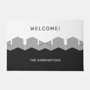 Abstract Pattern custom name / text Doormat