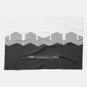 Abstract Pattern custom name / text Tea Towel