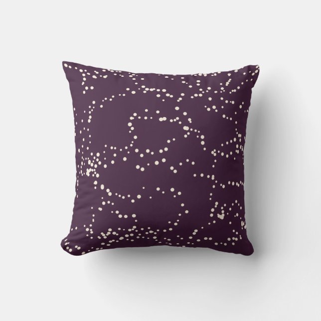 Abstract Pattern Deep Purple Cushion (Front)