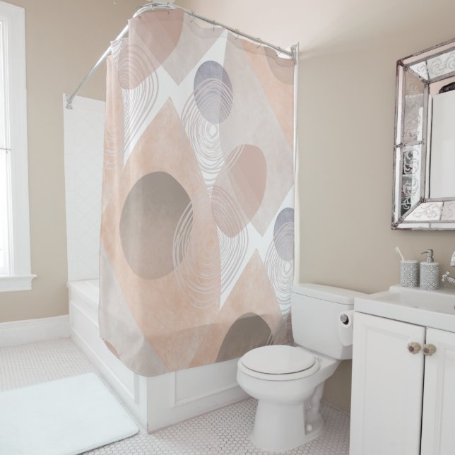 Abstract Pattern Design Shower Curtain (In Situ)