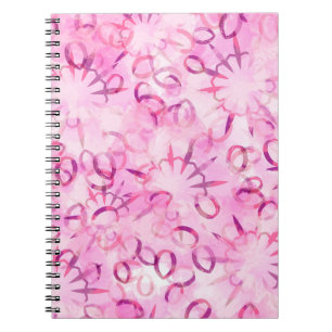Abstract pattern ethnic design. Watercolor backgro Notebook