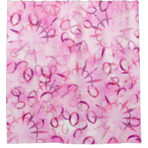 Abstract pattern ethnic design. Watercolor backgro Shower Curtain